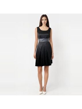 Max and Cleo Formal Little Black Dress Satin Sz 4